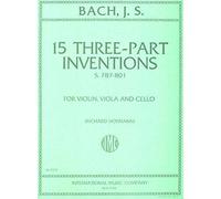 Bach, J.S. - 15 Three-Part Inventions BWV 787-801 for Violin, Viola and Cello - Arranged by Hofmann