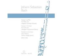 Bach Jean-Sebastien Sonate Bwv1020 Sol Mineur - Flute/Basse Continue (Ou Piano)