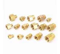 Bachangz-Tuyau laiton 1/8" 1/4" 3/8" 1/2" Female To Male Brass Pipe Fitting Adapter For Pressure Gauge Gas Fuel Water, Tuyau d'irrigation de jardin(Type 14)