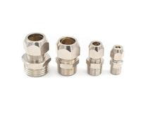 Bachangz-Tuyau laiton 1/8" 1/4" 3/8" 1/2" Male Thread 4 6 8 10 12 14 16mm OD Tube Brass Ferrule Tube Compression Fitting Connector, Tuyau d'irrigation de jardin(OD tube 14mm,1/4")