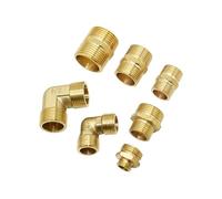 Bachangz-Tuyau laiton 1pcs Brass 1“ 3/4“ 1/2“ 1/4“ Male Thread Connector Elbow Repair Copper Fittings Reducing Connector Hose Repair, Tuyau d'irrigation de jardin(3I4 elbow)