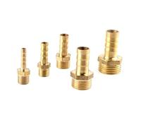 Bachangz-Tuyau laiton 4/6/8/10/12/14/16/25MM Brass Pipe Fitting 1/8" 1/4" 3/8" 1/2" 1" Male Connector Joint Copper Coupler Adapter, Tuyau d'irrigation de jardin(4mm Barb,1/2")