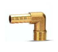 Bachangz-Tuyau laiton 6 8 10 12 16mm To 1/4 1/8 1/2 3/8 Male Thread Coupling For Hose Brass Barb Fitting Elbow Connector Joint Adapter, Tuyau d'irrigation de jardin(8mm Barb,1/4")