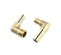 Bachangz-Tuyau laiton Brass Hose Barb Fitting 1/8" 1/4" 3/8" 1/2" Male Thread Elbow 90 Degree 6/8/10/12/14/16mm Coupler Connector Adapter, Tuyau d'irrigation de jardin(14mm Barb,3/8")