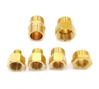 Bachangz-Tuyau laiton M14 M20 1/8" 1/4" 3/8" 1/2" Female Male Thread Brass Reducer Bushing Pipe Fitting Adapter, Tuyau d'irrigation de jardin(M14x1.5 F to 1l4 M)