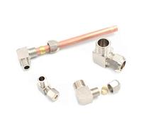 Bachangz-Tuyau laiton Male Thread 1/8" 1/4" 3/8" 1/2" Elbow Brass Fit 4 6 8 10 12mm OD Tube Pneumatic Fittings Coupler Adapter Connector, Tuyau d'irrigation de jardin(OD tube 14mm,3/8")