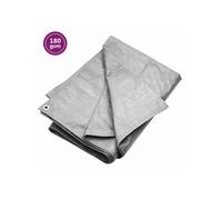 Bâche 180 g m² 3x4 m Gris PEHD