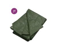 Bâche 180 g-m² 4x5 m Vert PEHD 151535