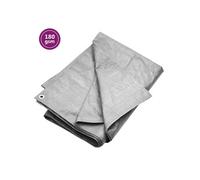 vidaXL Bâche 180 g/m² 8x12 m Gris PEHD