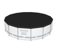 Bâche 4 saisons 470 cm pour piscine hors sol ronde diamètre 457 cm, Noir