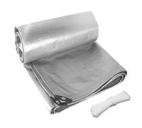 Bâche 430 x 550 cm à La Moisissure Bâche en Tissu Multi Usages Haute Performance Résistance Anti UV pour Bateau Couverture pour Bois, Argent