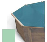 Bâche à barres amande pour piscine bois original 500 x 500 - 779810