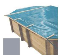 Bache à barres gris pour piscine bois original 551 x 351