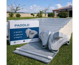 Bâche à barres motorisé Neo Cover TOP bassin 6 x 3 m + Enrouleur PADOLO