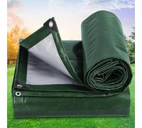 Bâche à Bûche de Protection 2.5 x 6 m Polyéthylène pour Extérieur, Épaisseur de 180 G M², Résistante Au Gel et Aux UV Housse pour Bateau pour Jardin, Table, Bois, Armée Verte