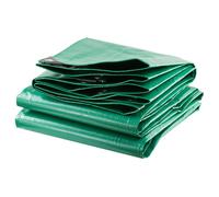 TERRE JARDIN - Bâche de Protection Extérieur, 2 x 8 m - Bâche Imperméable, Ultra Lourde et Résistante, Polyéthylène 240 g/m², Anti UV - Bâche pour Bois de Chauffage - Œillets en Aluminium