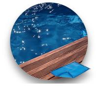 Bâche à bulle bois 400 µ LUXE- Lagon ® 6,40 x 4,00 m - Octogonale allongée