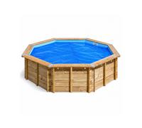 SunBay Bâche à bulles pour piscine bois Vanille II 4,00 m hexagonale