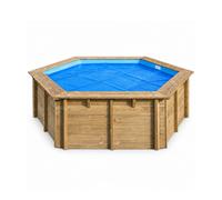 SunBay Bâche à bulles pour piscine bois Vanille II 4,00 m hexagonale