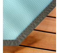 Bâche à bulles luxe SolGuard pour piscine bois Sunbay Gre octogonale allongée - Cannelle 5,51 x 3,51m octogonale allongée
