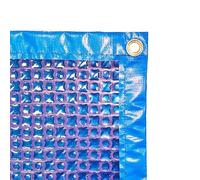 Bâche à Bulles Piscine 3x3 m OXO Dark Blue 500 microns - Bordée 4 côtés + Oeillets Posés + Bâchette Protection - Direct Usine
