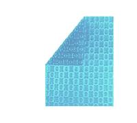 Bâche à Bulles Piscine OXO Light Blue 400 microns - Non Bordée - Confection France - Kit Oeillets + bâchette Protection