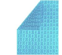 Bâche à Bulles Piscine OXO Light Blue 400 microns - Non Bordée - Confection France - Kit Oeillets + bâchette Protection