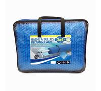 Bâche à bulles pour piscine rectangulaire - TERRE JARDIN - 10 x 5 m - Bleu - Polyéthylène - 180 microns