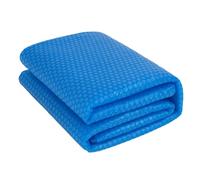 Bâche à bulles piscine rectangulaire 2 x 4 m 400 microns, couverture été polyéthylène anti-UV bleu - bulles Ø 16 mm - housse zippée