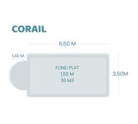 Bâche à bulles pour piscine Alliance - Corail- Maia 8 - Geobubble bleu 500 microns bordée 4 cotés