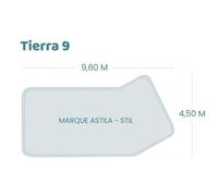 Bâche à bulles pour piscine Astila Piscines - Tierra9 - Sol+Guard transparente 500 microns bordée 4 côtés