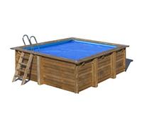 Gre Housse d'été pour piscine carrée 300 x 300 cm Bleu