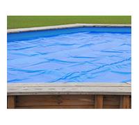 Bâche à bulles pour piscine bois octogonale 6,56 x 4,56 m - Sunbay