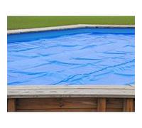 Bâche à bulles pour piscine bois octogonale Cannelle 2 5,35 x 3,35 m - Gré Bleu G