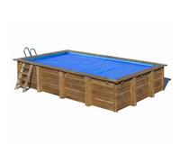 Bâche à bulles pour piscine bois rectangulaire Papaya 5,20 x 3,20 x 1,33 m - Gré