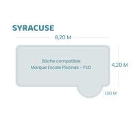 Bâche à bulles pour piscine Escale - Syracuse - Antares - Sol+Guard transparente 500 microns bordée 4 côtés