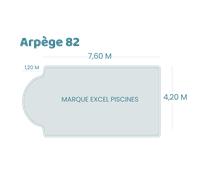 Bâche à bulles pour piscine Excel Piscines - Arpege 82 - Geobubble bleu 500 microns bordée 4 cotés