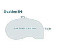 Bâche à bulles pour piscine Excel Piscines - Ovation 84 - Sol+Guard transparente 500 microns bordée 4 côtés