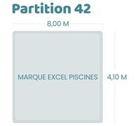 Bâche à bulles pour piscine Excel Piscines - Partition 42 - Geobubble bleu 500 microns bordée 4 cotés