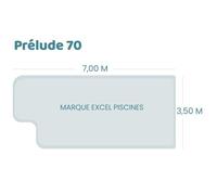 Bâche à bulles pour piscine Excel Piscines - Prelude 70 - Sol+Guard transparente 500 microns bordée 4 côtés