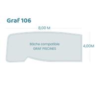 Bâche à bulles pour piscine Graf - Graf 106 - Sol+Guard transparente 500 microns bordée 4 côtés