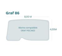 Bâche à bulles pour piscine Graf - Graf 86 - Geobubble bleu 500 microns bordée 4 cotés