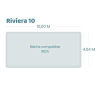 Bâche à bulles pour piscine Ibiza - Riviera 10 Ou Riviera 4 - Sol+Guard transparente 500 microns bordée 4 côtés