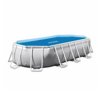 Bâche à bulles pour piscine ovale Intex UTF00148 - 4,00m x 2,00m - Bleu - 120 microns