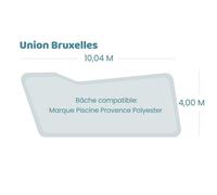Bâche à bulles pour piscine Provence Polyester - Bruxelles - Sol+Guard transparente 500 microns bordée 4 côtés