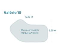 Bâche à bulles pour piscine Waterair - Val10 - Geobubble bleu 500 microns bordée 4 cotés
