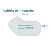 Bâche à bulles pour piscine Waterair - Val10 Inv - Sol+Guard transparente 500 microns bordée 4 côtés