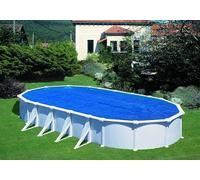 GRE CPROV810 - Bâche d'été pour piscines ovales de 800x470cm, épaisseur 180µ, Couleur Bleue