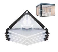 Bâche à haute résistance transparente, imperméable transparente, housse pour serre | pour couverture de patio, extérieur, hiver, clôture, jardin, abri, et poulailler