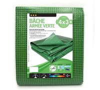 Bâche armée verte 160g/m2 découpable 3 x 4 Vert